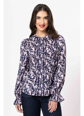 Seeking Lola Bonita Top - Navy Wish