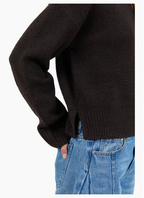 Stories Be Told Forage Chocolate Mock Neck LS Jumper