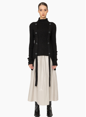 Bone & Arrow KN025 Denzel Top - Black