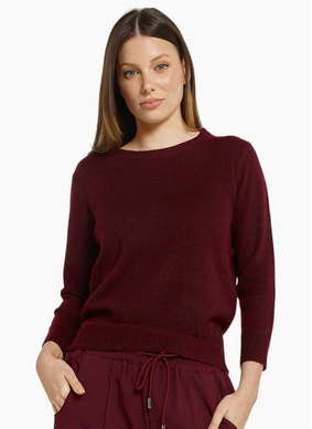 Betty Basics Morris Sweater - Wine