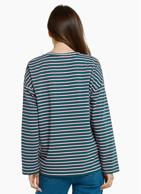 Betty Basics Vienna Tee - Green/Pink/White Stripe