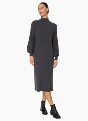 Two by Two KN044 Moira Dress - Charcoal