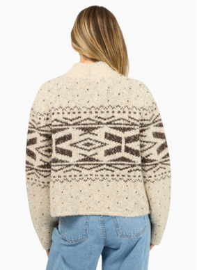All About Eve ZOE KNIT ZIP THRU OATMEAL