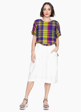 Blacklist 548 Tanya Top - Yellow Check