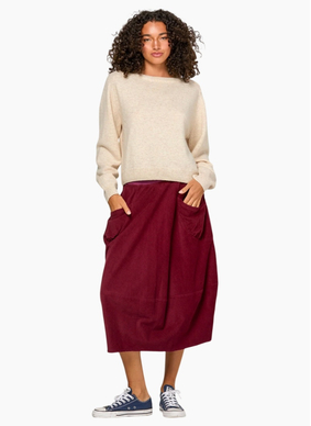 Boom Shankar Cord Guru Skirt Merlot