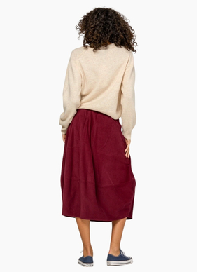 Boom Shankar Cord Guru Skirt Merlot
