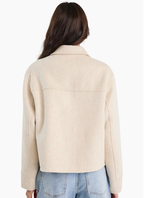 By Rosa Ranger Oat Marle Wool Blend Jacket
