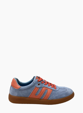 CC Resorts Juno Sneaker Pale Blue Suede/Orange