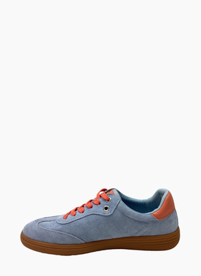 CC Resorts Juno Sneaker Pale Blue Suede/Orange