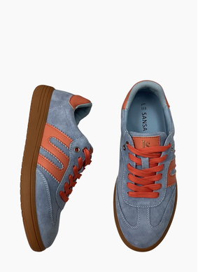CC Resorts Juno Sneaker Pale Blue Suede/Orange