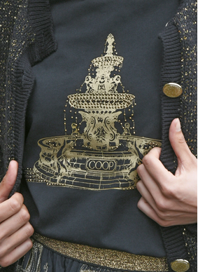COOP Fountain Of Sparkle T-Shirt - Black/Gold