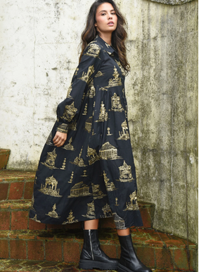 COOP LOOM WITH A VIEW Dress - Black/Gold