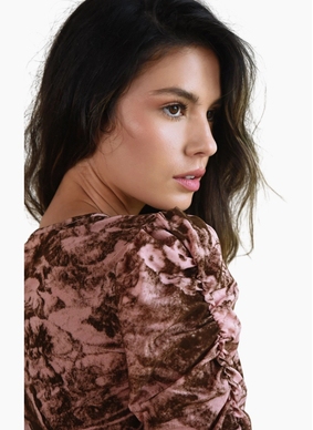 COOP RUCHE THE DAY Top - Pink/Brown