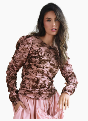 COOP RUCHE THE DAY Top - Pink/Brown