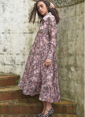 COOP Sun And The Swoon Dress - Pink/Grey