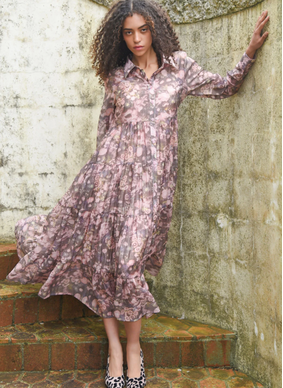 COOP Sun And The Swoon Dress - Pink/Grey