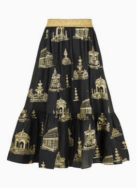 COOP Toile You Believe It? Skirt - Black/Gold