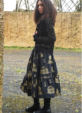COOP Toile You Believe It? Skirt - Black/Gold