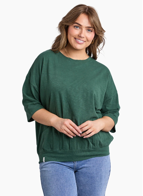 Elm Mazie Sweat Winter Green