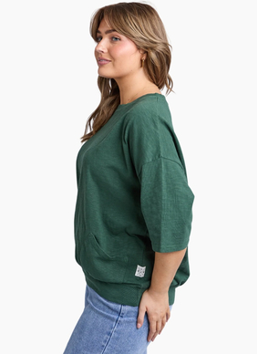 Elm Mazie Sweat Winter Green