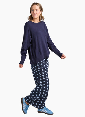 Elm Sunny Long Sleeve Knit Top - Classic Navy