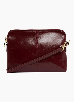 Elms + King Bowery Crossbody - Burgundy Crinkle
