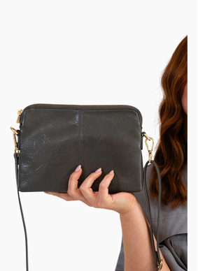 Elms + King Bowery Crossbody - Khaki Crinkle
