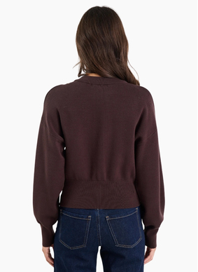 Ivy + Jack Hallmark Chocolate Crewneck Cardigan