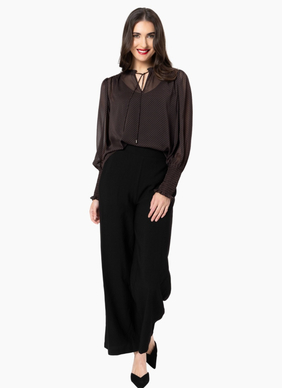 Seeking Lola  BYRON BLOUSE-MOCHA LACE