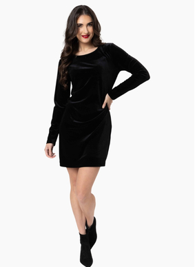 Seeking Lola SLINKY DINKY DRESS-BLACK
