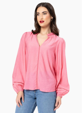 Seeking Lola SYLVIE TOP PEONY PINK