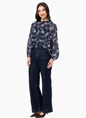 Seeking Lola TILLY SHIRT-NAVY MIST