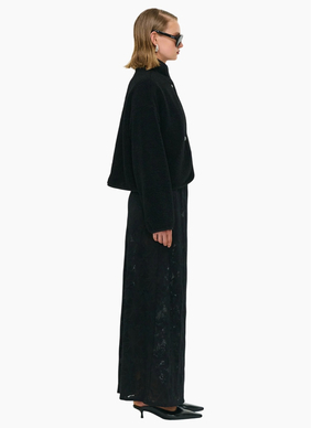 Staple the Label  Katya Crop Sherpa Jacket - Black