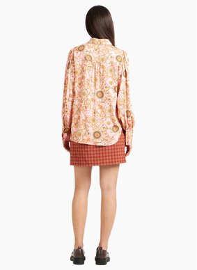 Tuesday Label Casino Top Pink Medallion