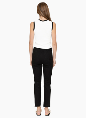 Two by Two KN1003 Cassia Top - White+Black Trim