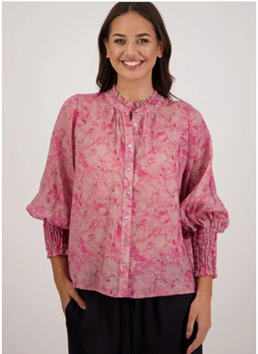 Briarwood Raewyn Pink Floral Shirt