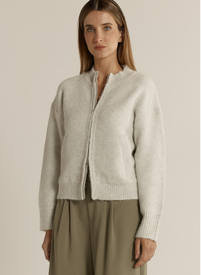 Fate + Becker LUMI ZIP UP-SNOW MARL