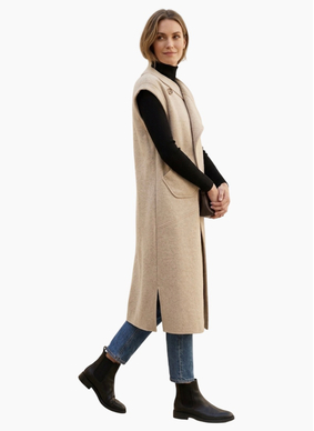 Grace & Harmony Scarlett Coat sleeveless Natural