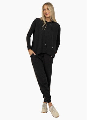Humidity Peyton Hoodie - Charcoal/Latte (HW26318)