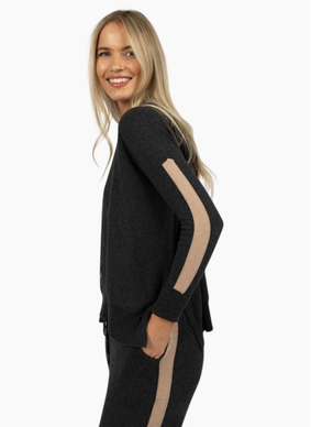 Humidity Peyton Hoodie - Charcoal/Latte (HW26318)
