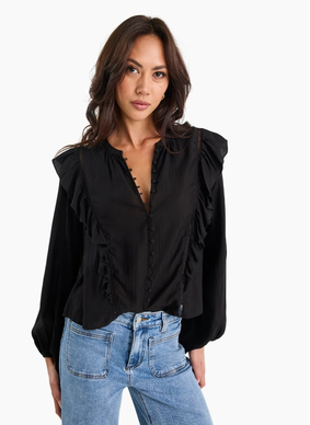Ivy + Jack Integrity Frill Detail Long Sleeve Top