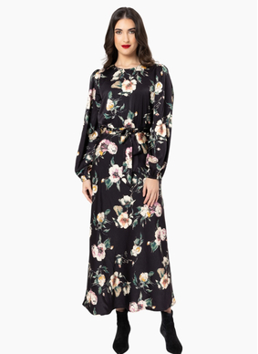 Leila + Luca MONACO DRESS-INK BLOOM