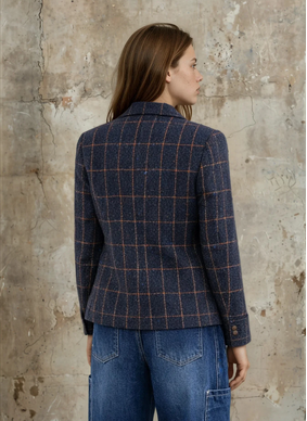 MOSS MATEO JACKET - NAVY PLAID