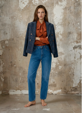 MOSS MATEO JACKET - NAVY PLAID