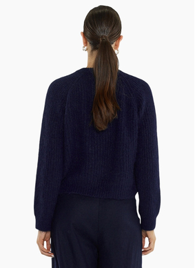 SASS POSIE FLUFFY CARDI-NAVY