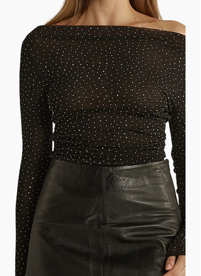 FATE + BECKER  Sora Studded Top Black