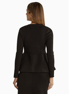 SASS Vale Peplum Cardigan Black