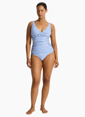 Sea Level Amour Cross Front Multifit Tankini with High Waisted Pant