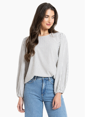 Seeking Lola BRILLIANCE BLOUSE-STRIPE