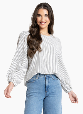 Seeking Lola BRILLIANCE BLOUSE-STRIPE